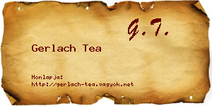 Gerlach Tea névjegykártya